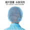 一次性头套帽子网帽无纺布无尘帽餐饮厨房防尘隔离帽100只 蓝色