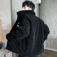 棉衣男士秋冬季2022新款加绒加厚棉袄潮牌男生羽绒棉服羊羔绒外套