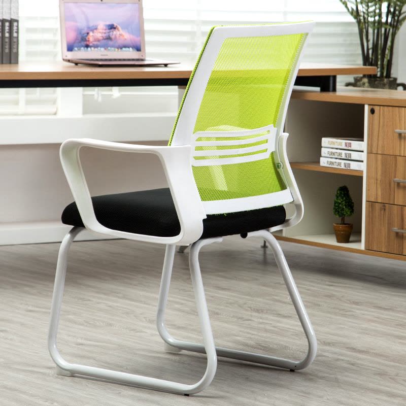 鑫环境 办公椅电脑椅家用办公椅弓形椅子网布会议椅麻将椅四脚椅棋牌室椅学习椅培训椅黑色网椅图片