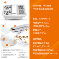 奥普(AUPU)浴霸HDP5021A银 吊顶式浴霸 风暖+灯暖 双暖浴霸 照明吹风换气一体 适合多种吊顶安装 换气扇