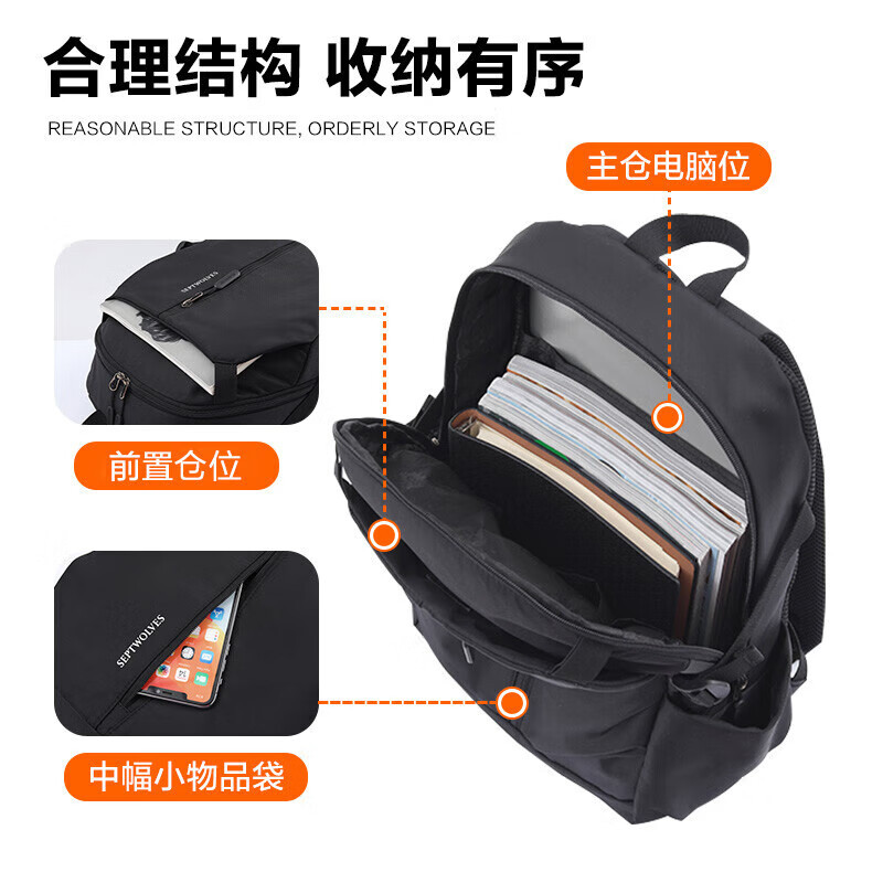 七匹狼双肩包CD006060-1