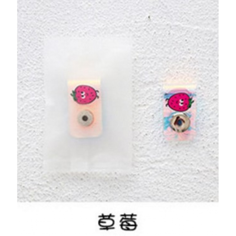 家柏饰(CORATED)痴心小店 镭射创意独角兽按扣绕线器 耳机数据线收纳整理器理线器 草莓