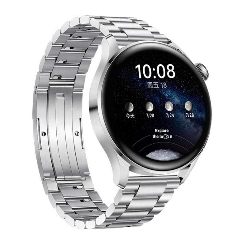 [新品 尊享款]华为 HUAWEI WATCH 3 46mm eSIM独立通话智能手表 心脏与呼吸健康管理 3天强劲续航 体温检测 NFC支付 尊享款 不锈钢金属表带