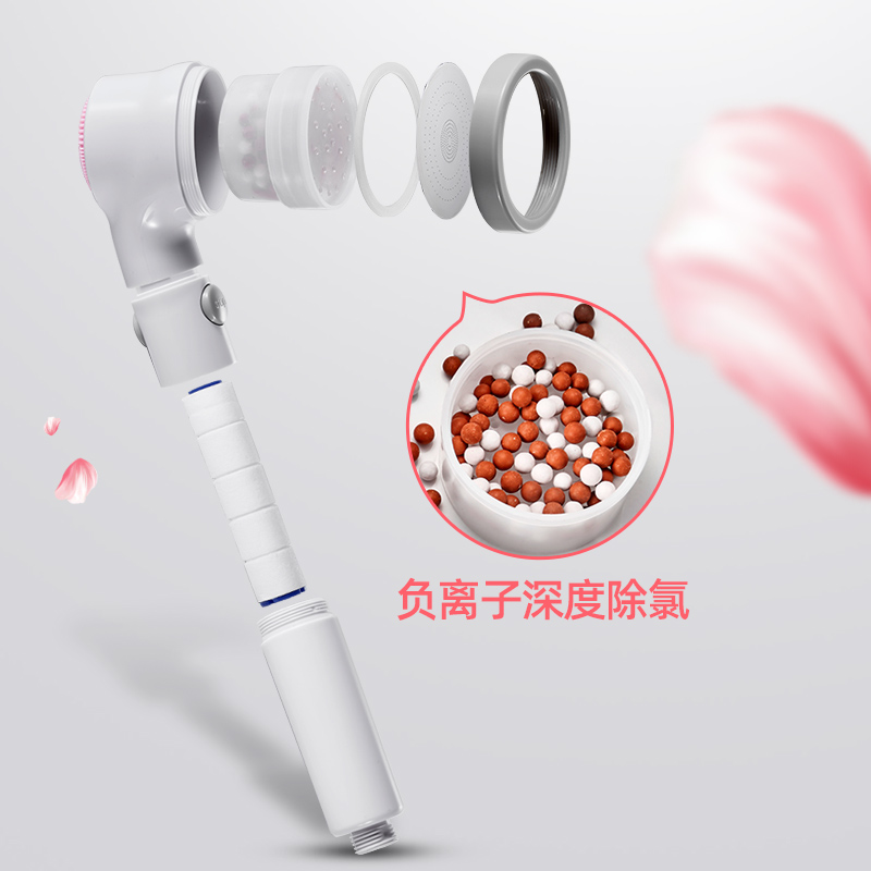 慕亚美容花洒增压除氯淋浴大喷头高压日本淋雨过滤手持加压莲蓬头手喷高清大图