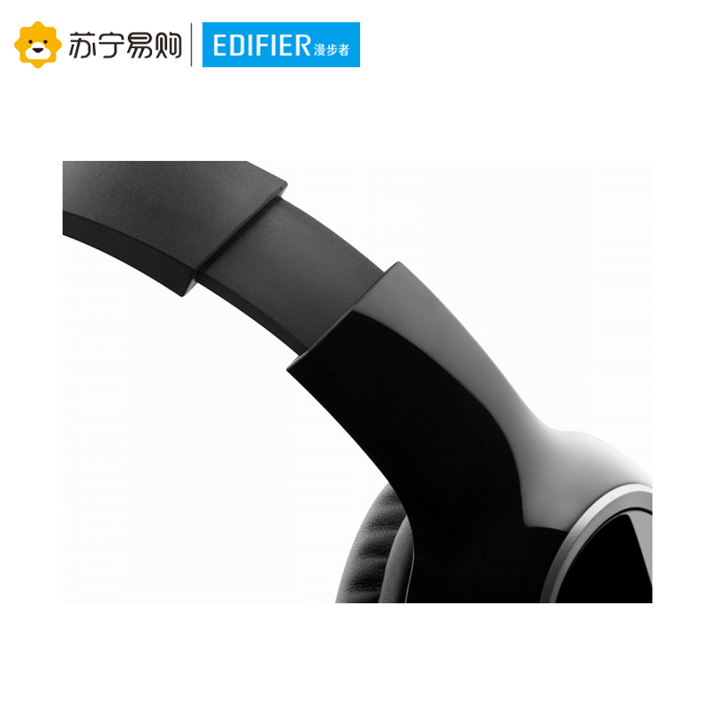 漫步者Edifier K815手机台式电脑头戴式吃鸡游戏3.5mm插孔有线耳机耳麦带话筒 黑色