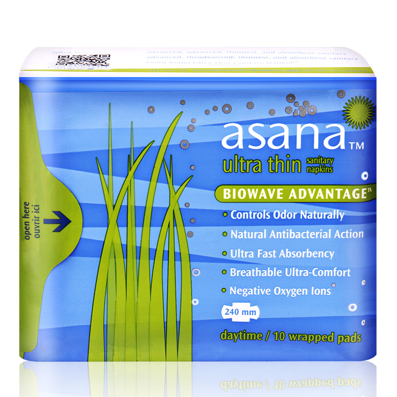 加拿大进口 阿莎娜优质棉周期组合装48片(日用10片*2+夜用8片+迷你巾20片)高清大图