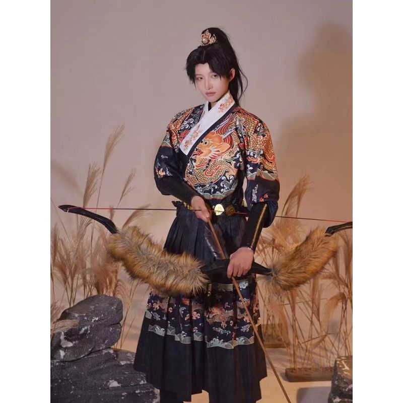 红色单件 s 单件 [正版]夕梦阁原创汉服龙渊飞鱼服锦衣卫服明制男女