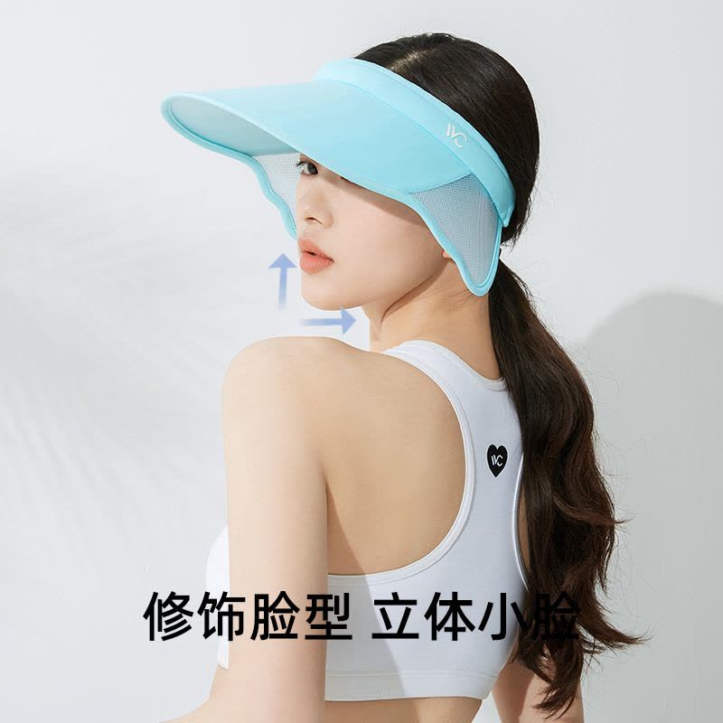 韩国VVC新款多边形防晒帽女夏季户外太阳帽子遮脸防紫外线遮阳帽图片
