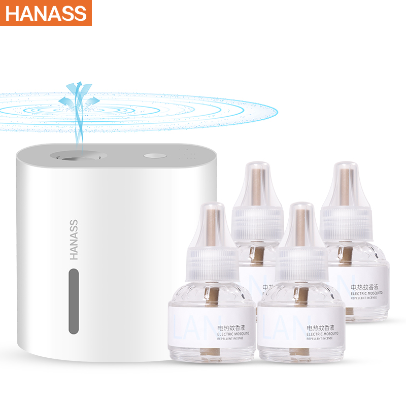 海纳斯(HANASS)智能驱蚊器电热驱蚊器QW-01(4瓶装)室内宿舍电热蚊香套装婴儿孕妇家用防蚊