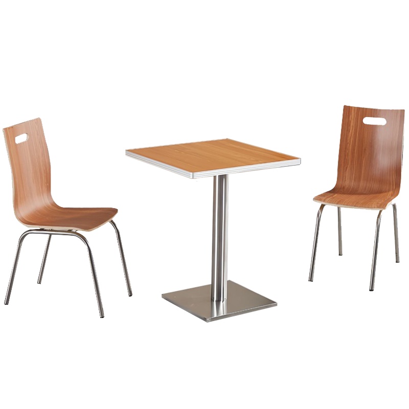 凌迪星食堂餐桌600*600*760mm(一桌两椅)套高清大图