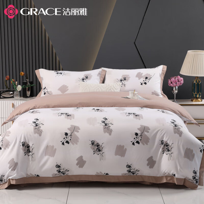 洁丽雅暖绒套件-莫奈花园JLY- YHE109高清大图