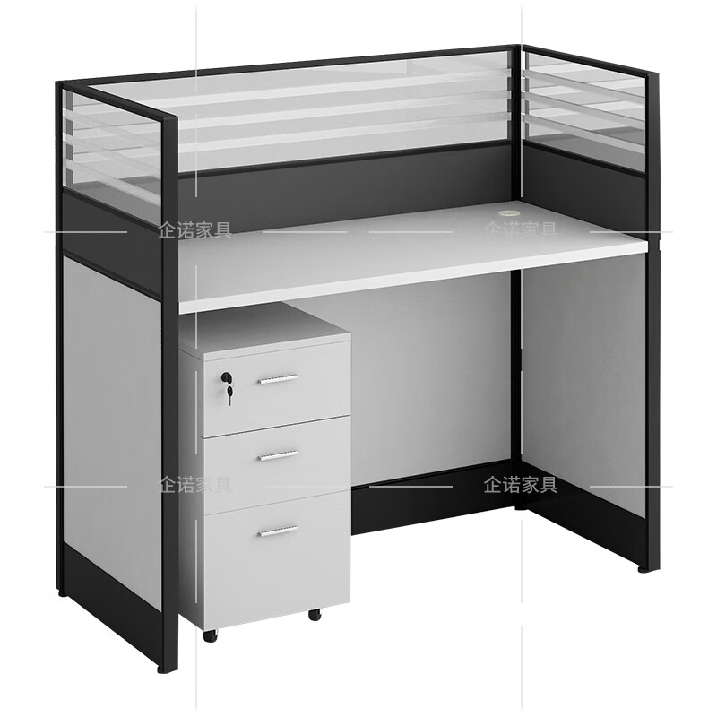 [企诺]屏风工位 QND2BYP-Z1206 1200×600×1100MM 三胺板 组高清大图