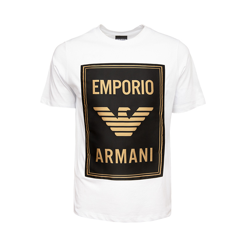 emporioarmani阿玛尼男士logo标识短袖t恤参数