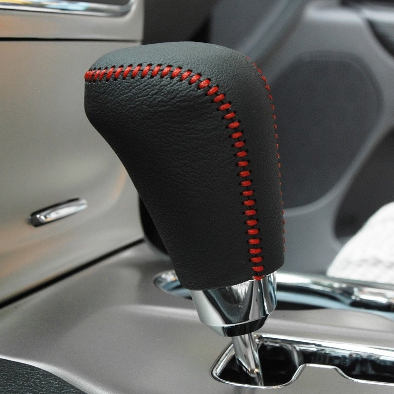 汽车档把套真皮手缝换挡套吉普jeep指南者自由客大切诺基改装专用排挡