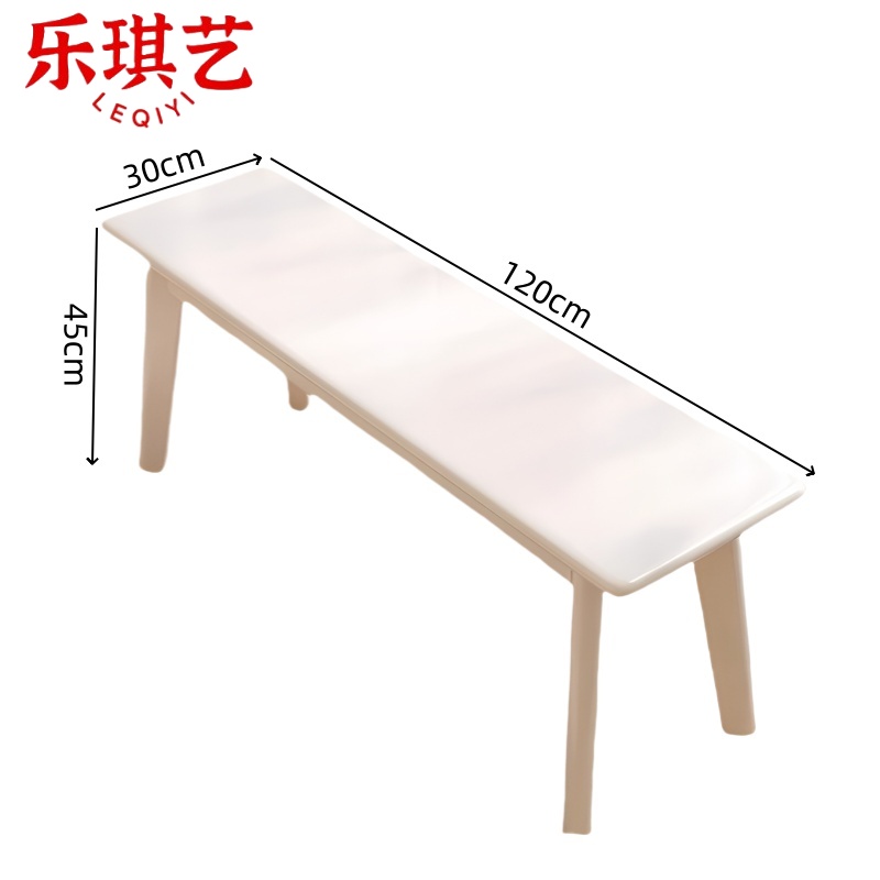 乐琪艺 长条凳 白色 120*30*45cm 张高清大图