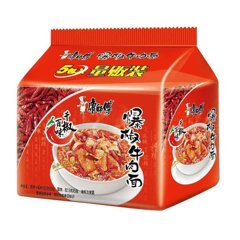 康师傅 千椒百味爆椒牛肉五连包103g*5