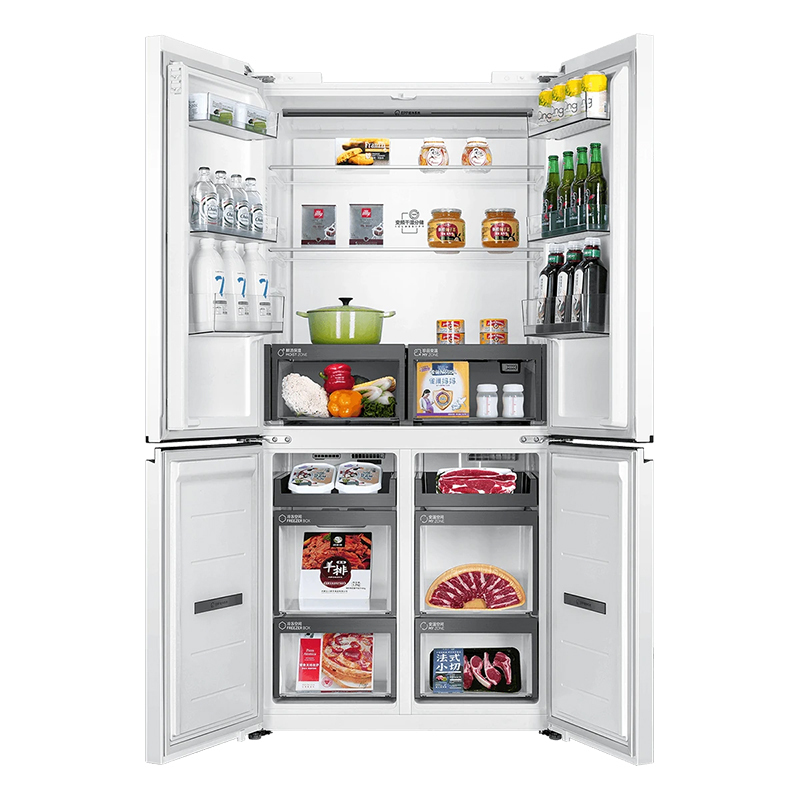 海尔540l十字对开四门零嵌入式白色家用风冷无霜超薄一级电冰箱bcd540