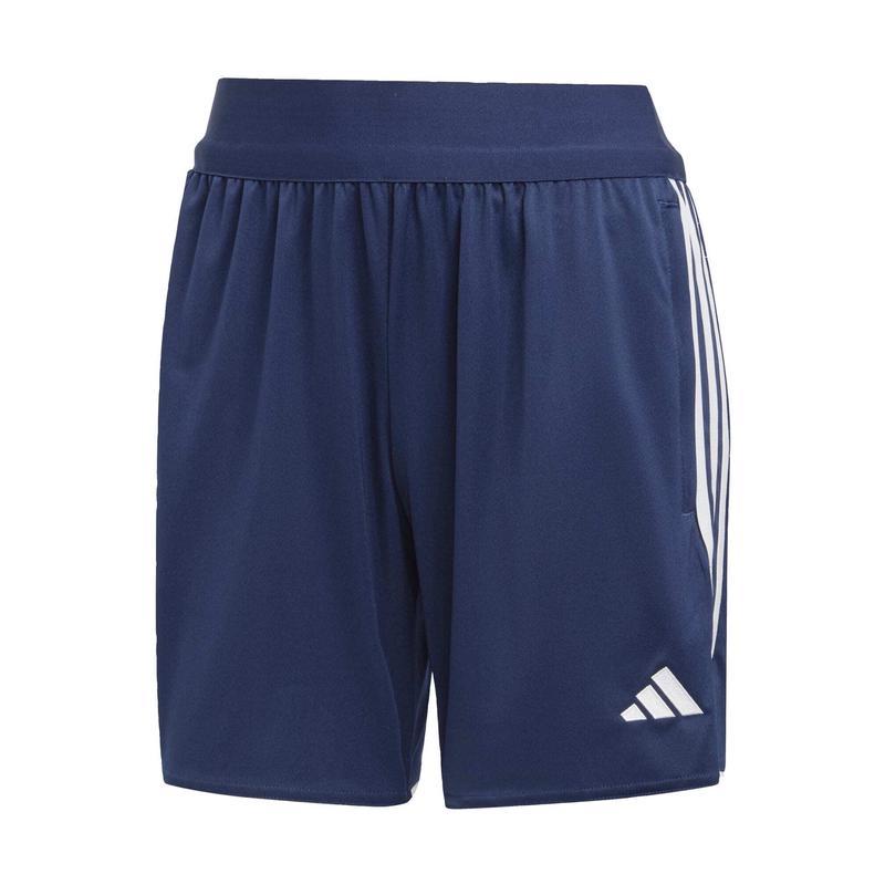 Adidas女士高腰弹性训练足球运动裤速干防水ZIP口袋团队蓝