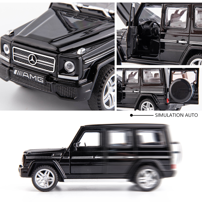 马珂达砺能奔驰大g仿真合金车模玩具摆件男孩礼盒包装