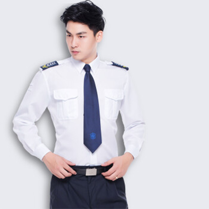 保安工作制服 衬衣夏装 物业小区上衣 保安制服衬衫高清大图