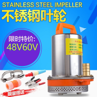 电瓶车抗旱浇灌农用家用洗车抽水机直流水泵12V24V48V船用潜水泵 24V220W7米电缆不锈钢叶轮