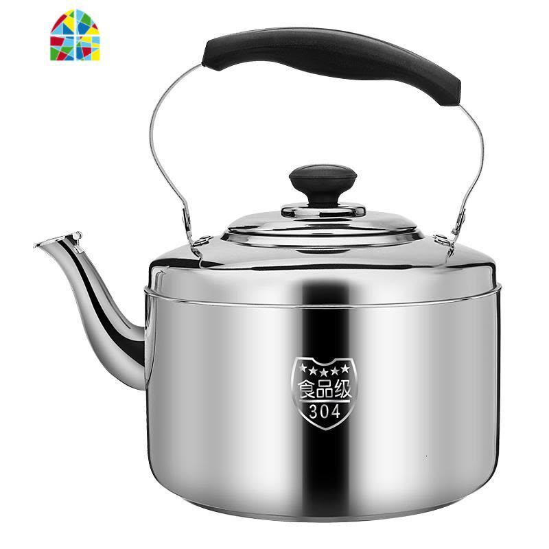 超厚304不锈钢烧水壶9升鸣音大容量鸣笛煤气燃气电磁炉茶壶煲水壶 FENGHOU 4升鸣音壶[普通款]图片