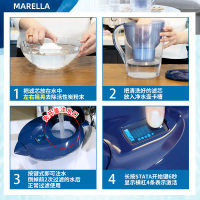 碧然德(BRITA)过滤净水器 家用滤水壶 净水壶 海洋系列3.5L蓝色一壶4芯装