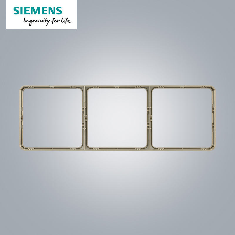 西门子(SIEMENS)开关插座 皓睿砂釉金系列三联边框5UH01173NC03