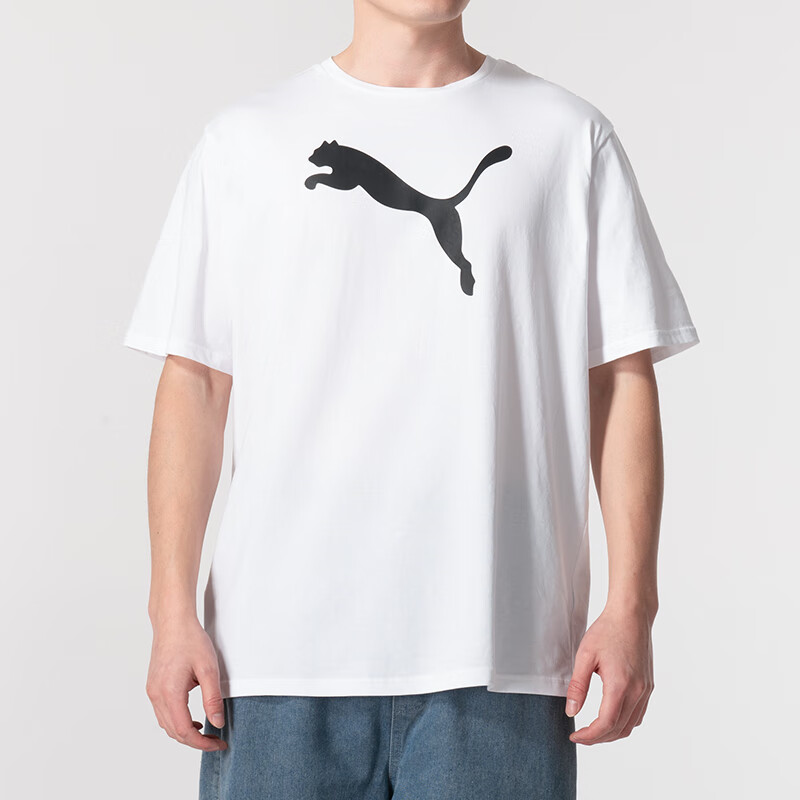 彪马(PUMA)男装新款运动服跑步健身训练舒适透气休闲短袖T恤685638-02 ZP 658705-04/白色 M