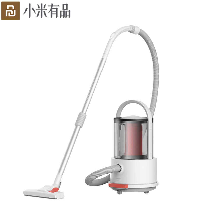 小米有品 德尔玛真空吸尘器 强劲吸力 全屋清洁自带收纳可吸液体多功能家用(干湿两用吸尘器)TJ200 白色
