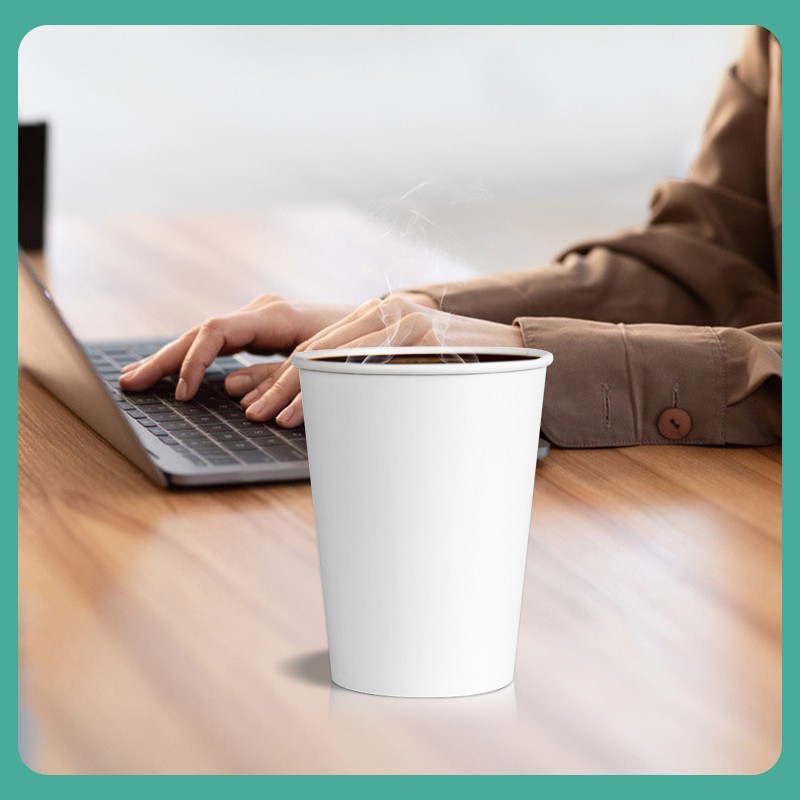 老管家 一次性纸杯 7盎司 268g 200ml 空白纸杯 10000个