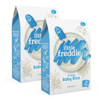 小皮（Little Freddie）欧洲进口有机大米粉160g*2盒装 婴儿营养钙铁锌米粉辅食1段 适合6个月以上