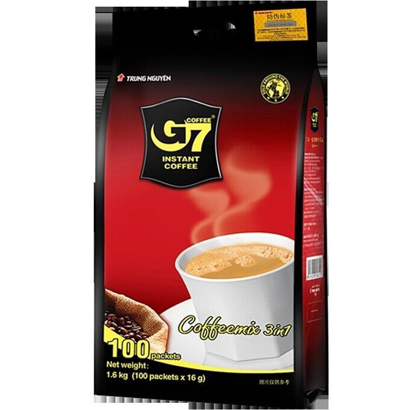中原G7 三合一速溶咖啡粉 16g*100包1600克越南进口冲饮