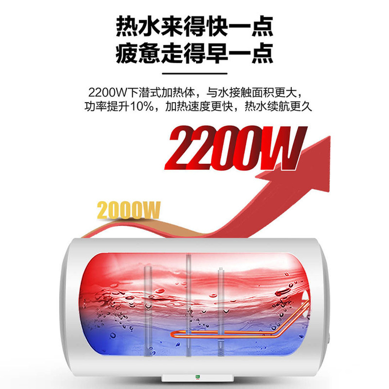 海尔电热水器家用2200W速热抑垢净水 多重安防ES100H-CK3(1)高清大图