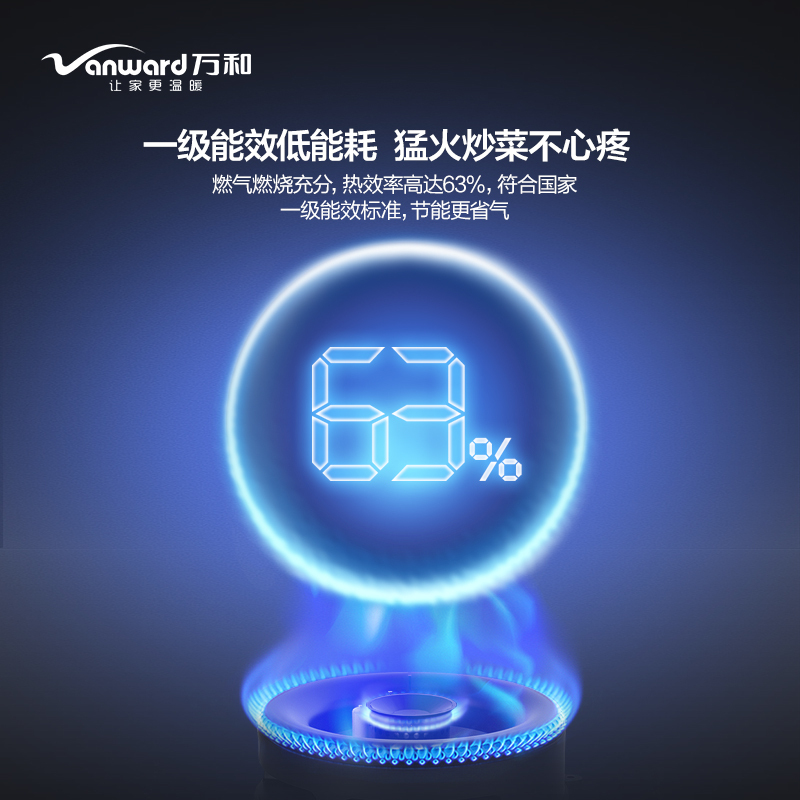 万和(Vanward) 天然气燃气灶 JZT-Q1L03Q 5.0kW大火力双眼灶 钢化玻璃台嵌两用一级能效 嵌入式台式