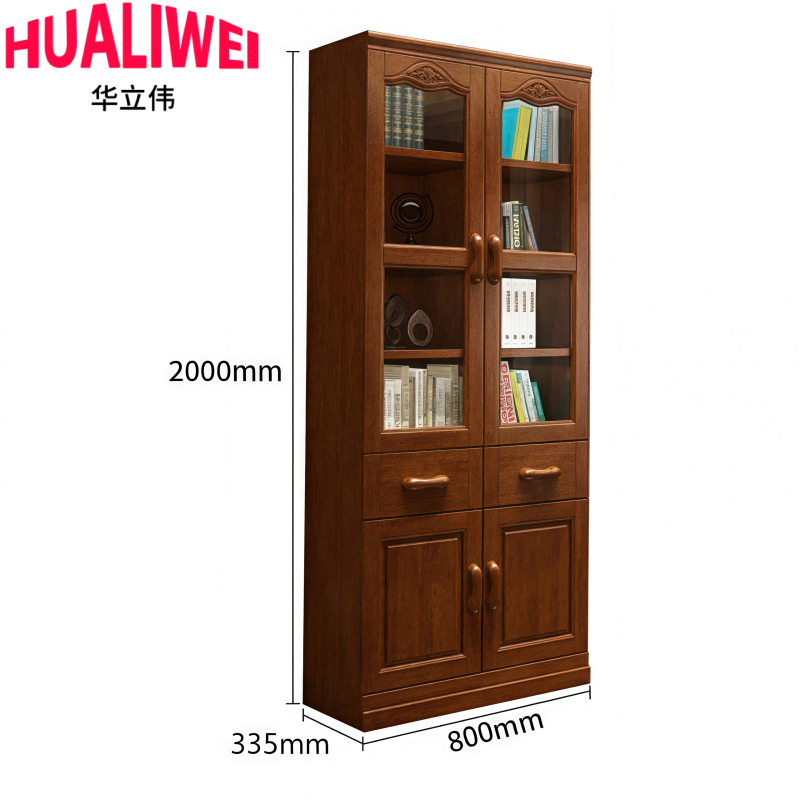 华立伟书柜二门台高清大图