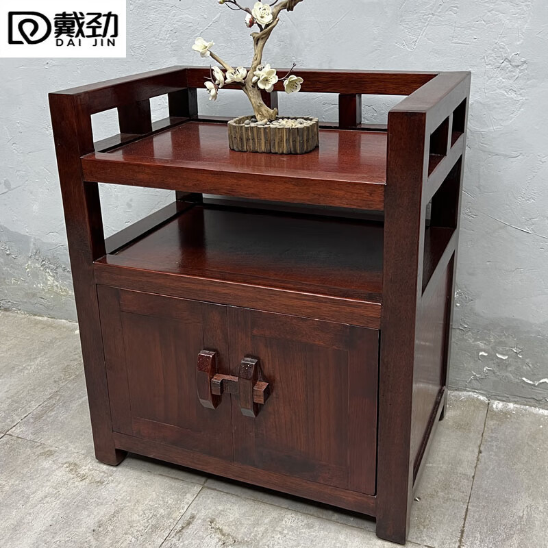 戴劲茶台老船木茶桌椅组合中式家具功夫小茶几茶艺茶具套装一体茶水柜