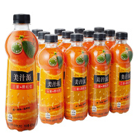 美汁源(Minute Maid) 三重果粒橙橙汁饮料 420ml*12瓶装 含果肉 PET 整箱装 可口可乐出品