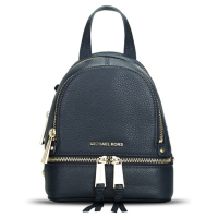 [直营]迈克·科尔斯(MICHAEL KORS) 欧美时尚中号 RHEA ZIP 拉链纯真皮拉链双肩包 MK女包