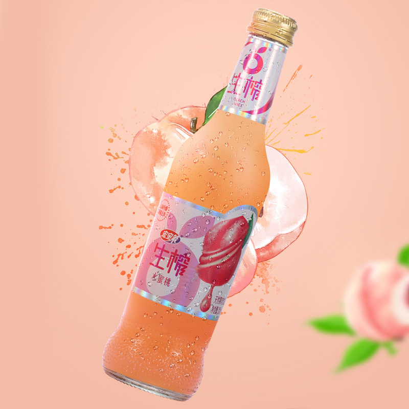 宏宝莱 生榨果汁(水蜜桃) 300ml*12玻璃瓶装