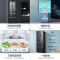 美的(Midea)325升一级能效双变频法式多门四开门小型家用电冰箱超薄风冷无霜节能低噪BCD-325WFPM(E)