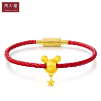 周大福 迪士尼经典系列 星星米奇 定价足金金转运珠/吊坠 1180元