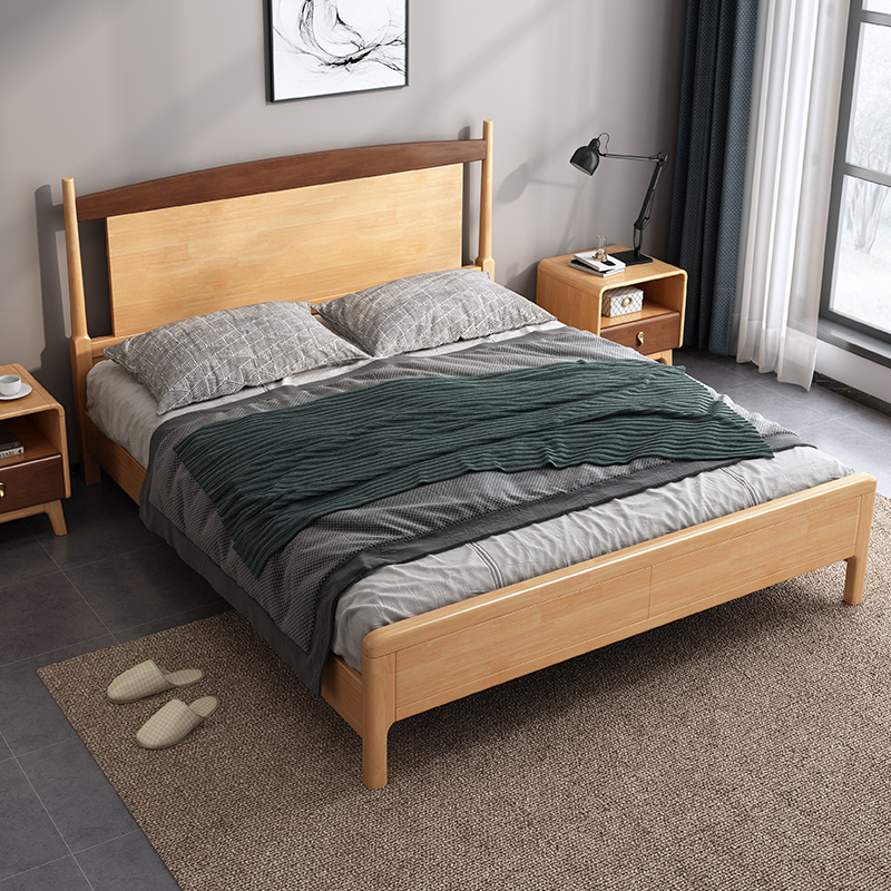 海善家格灵时光北欧实木床18米双人床主卧现代简约15米日式经济型小