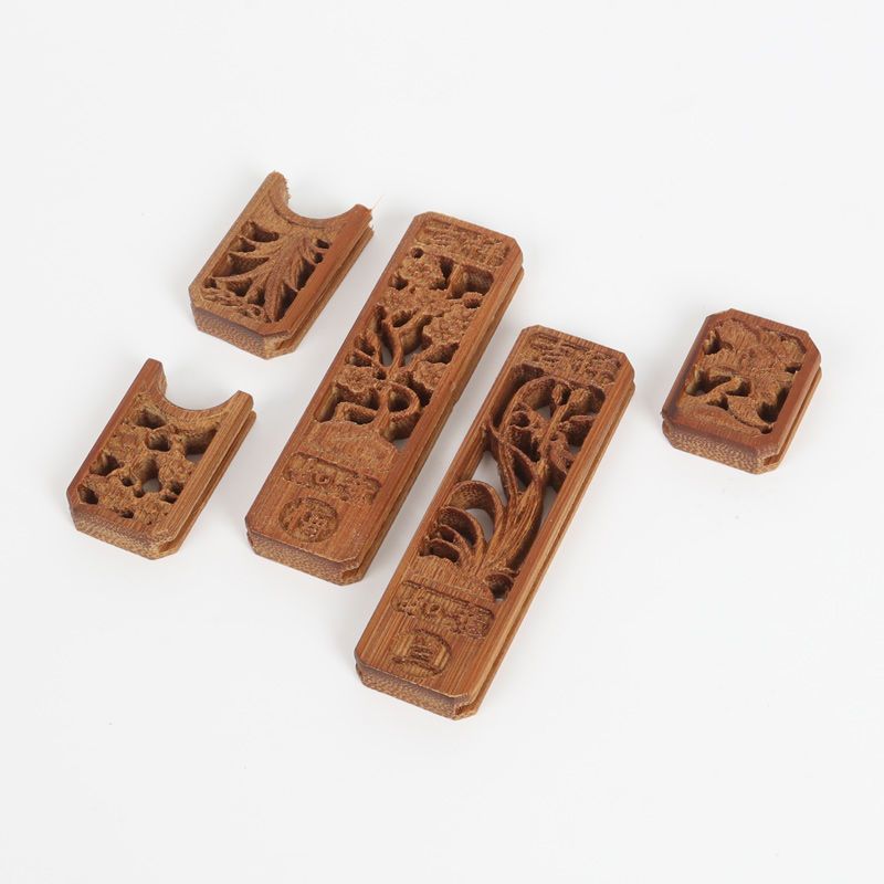 精品画眉门花竹制镂空雕刻绣眼颠颏百灵鸟笼竹子鸟笼配件 1.