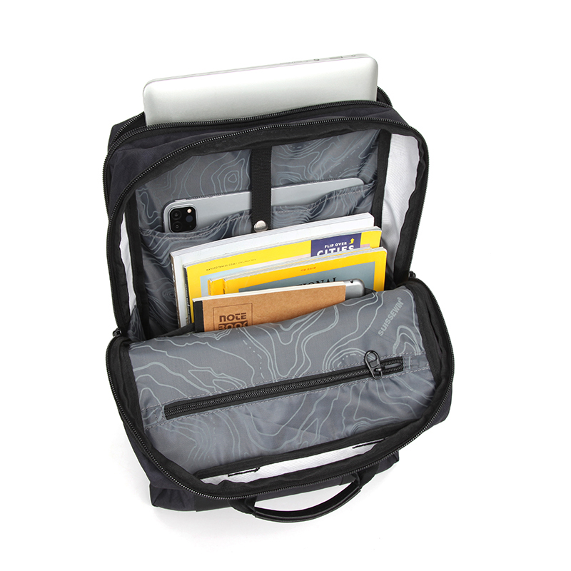 瑞士新款商务休闲潮流时尚多功能双肩包高清大图