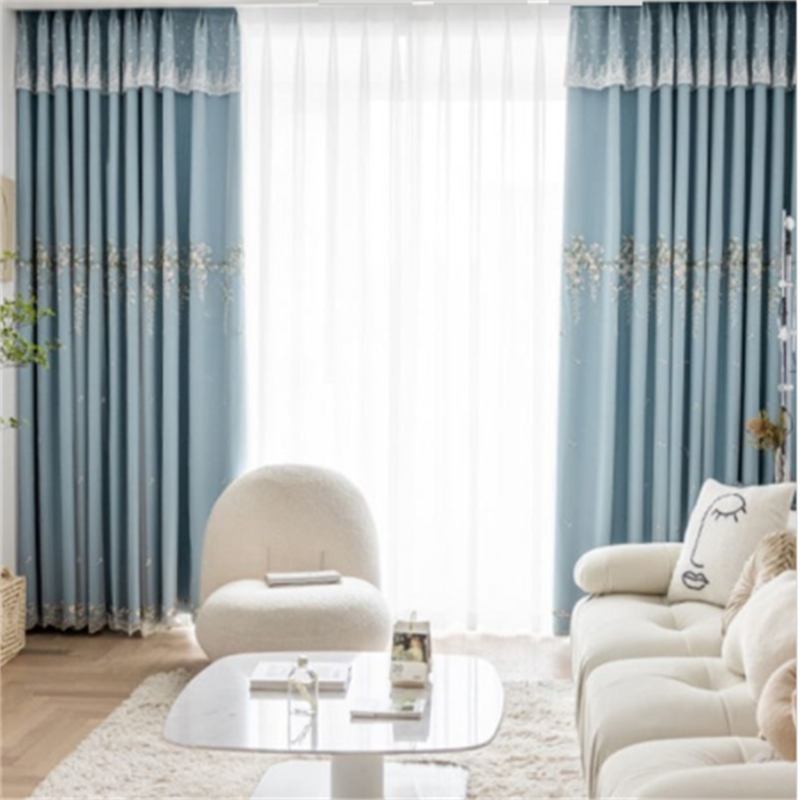 林剑翔 欧式奢华双层绣花遮光客厅书房卧室ljx窗帘