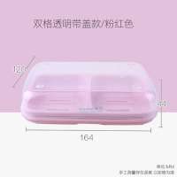 收纳用品肥皂盒双格皂盒便携带盖卫生间大号大双体沥水香皂盒收纳盒生活日用