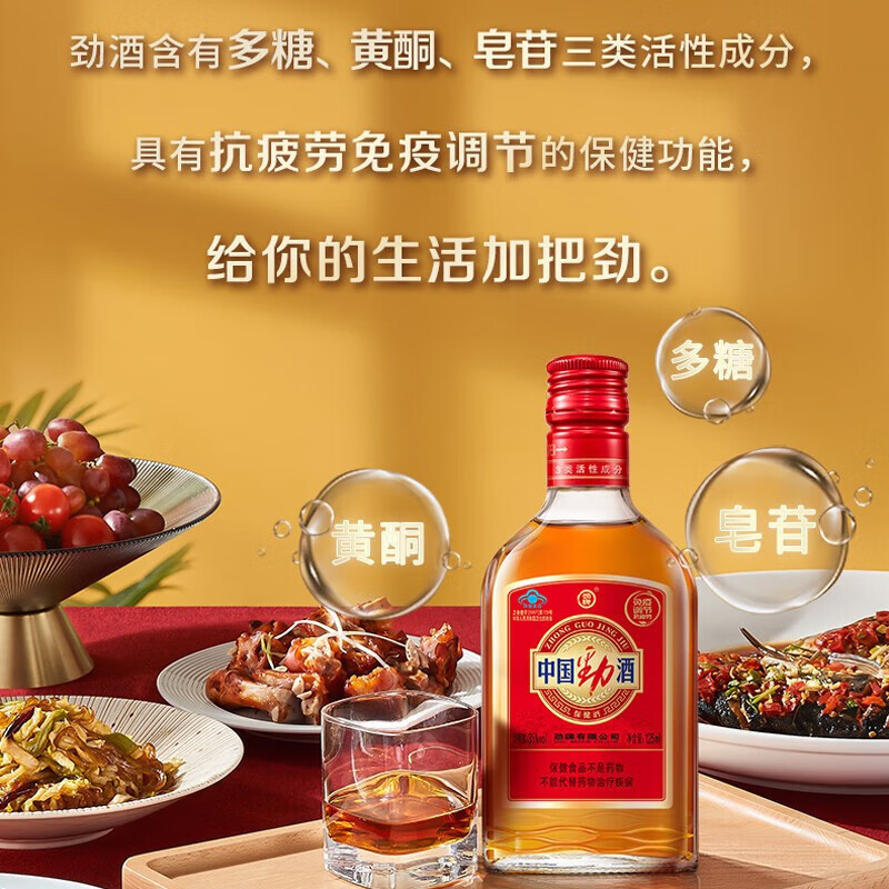 劲牌劲酒 中国劲酒 35度小酒 125ml*12瓶礼盒装 送礼 送长辈高清大图