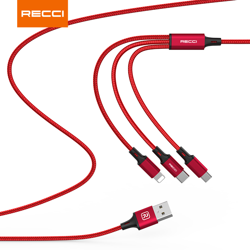 锐思(Recci) 试管系列 一拖三数据线RCS-D120高清大图