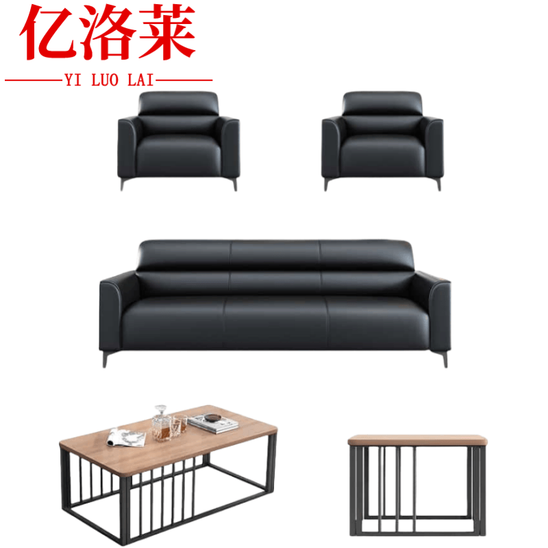 亿洛莱 沙发组合 皮质 套高清大图